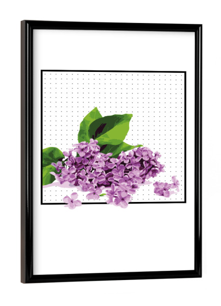 Poster mit schwarzem Rahmen "JUST BECAUSE I'M HAPPY" artboxONE - Floral