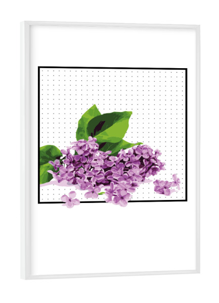 Poster mit weißem Rahmen "JUST BECAUSE I'M HAPPY" artboxONE - Floral