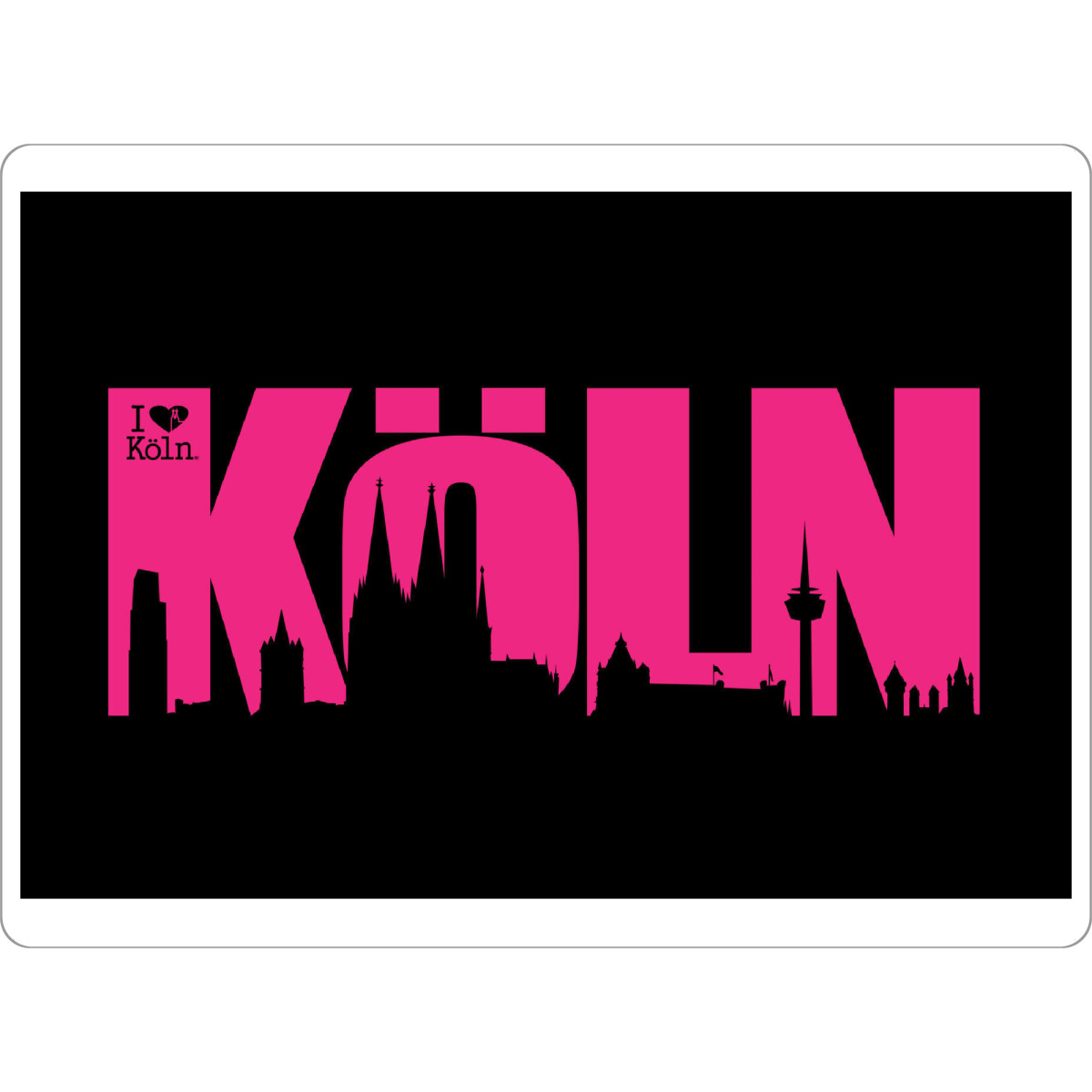 Tischset "KÖLN SKYLINE SCHRIFTZUG" artboxONE - Städte / Köln - Köln,Kölner skyline,Colonia,Cologne,Dom,Kölle,Kölnergram - Bild Köln