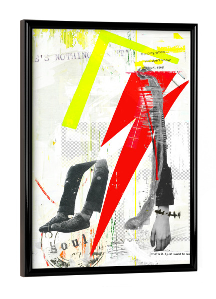 Poster mit schwarzem Rahmen "Incompris" artboxONE - Fashion - Photo,Collage,Painting,Collage,Fashion,Illustration,Artwork,Words,Typography