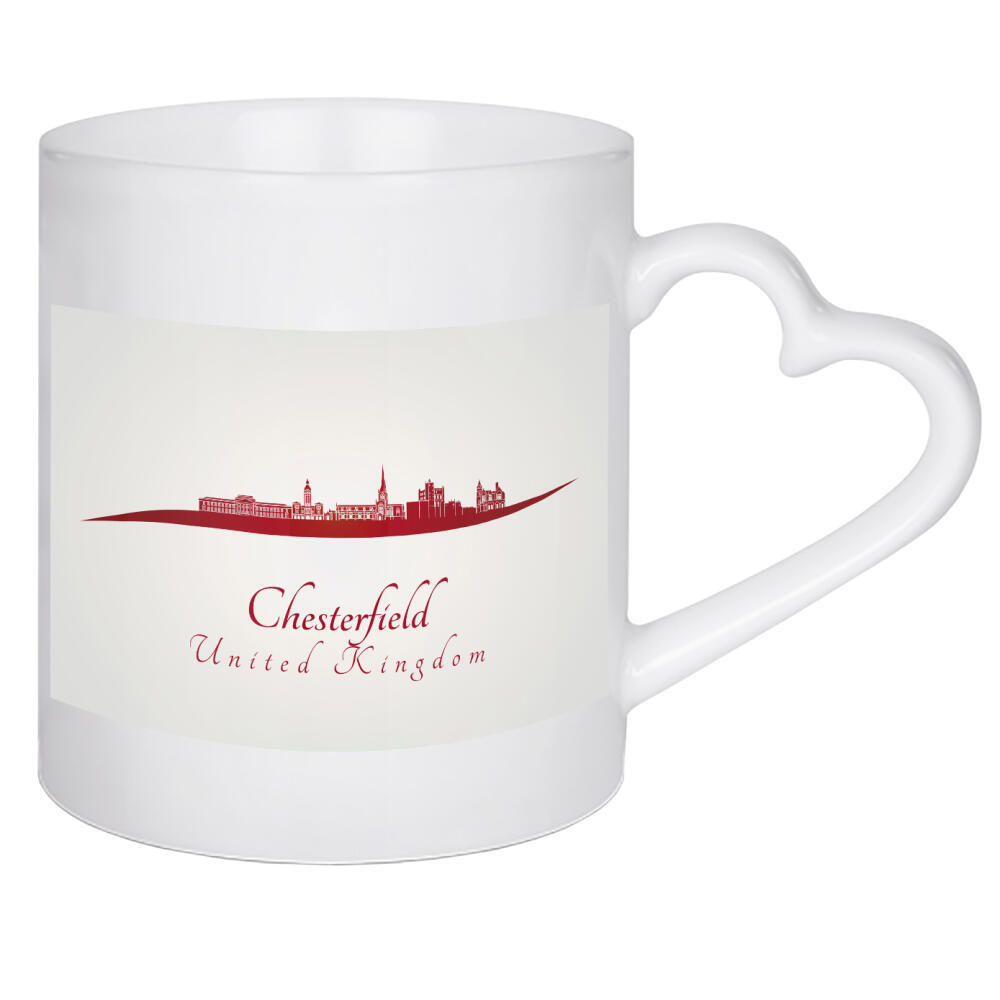 Herztasse "Chesterfield-Skyline im Rot" artboxONE - Städte,Architektur
