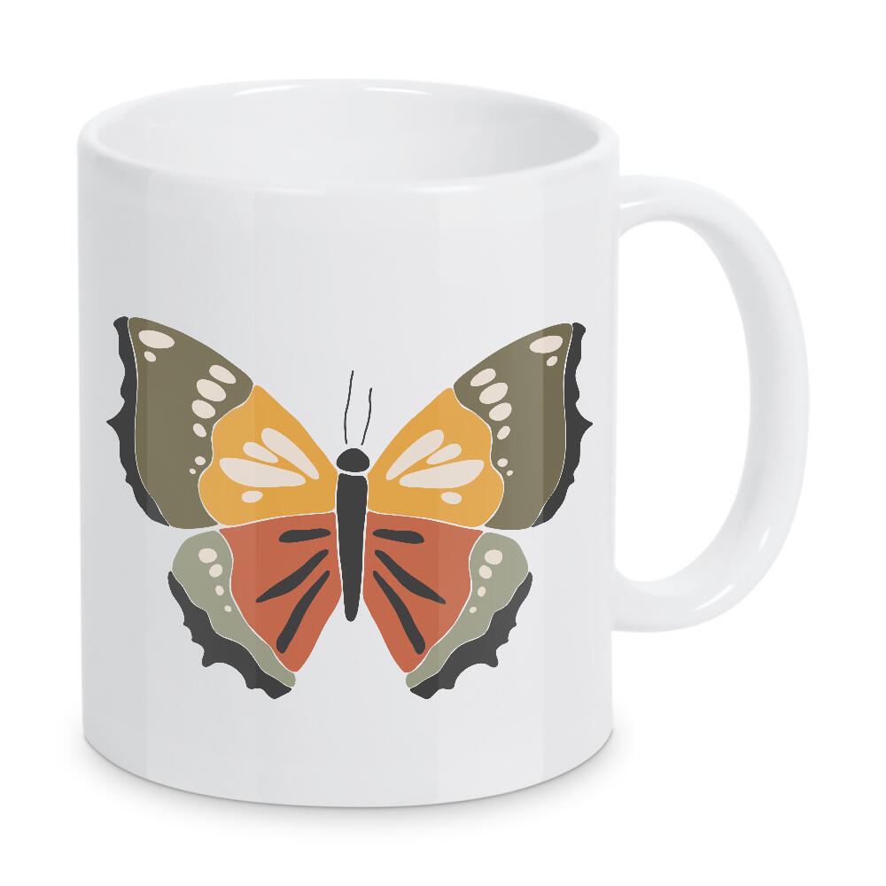 Tasse "Farbiger Schmetterling" artboxONE - Tiere - Schmetterling,Kunst,Insekt,Druckbar,Tier,Sommer,Boho,Abstrakt,Farbig,Illustration