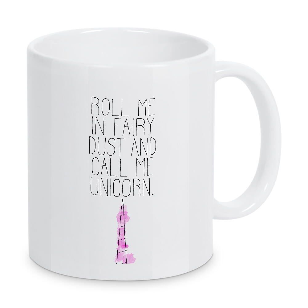 Tasse "Unicorn Fairy Dust" artboxONE - Tiere,Fiktion - Einhorn,Unicorn,Märchen,Fairy,Glitter,Horn,Magisch,Typo,Lettering,Handwritten