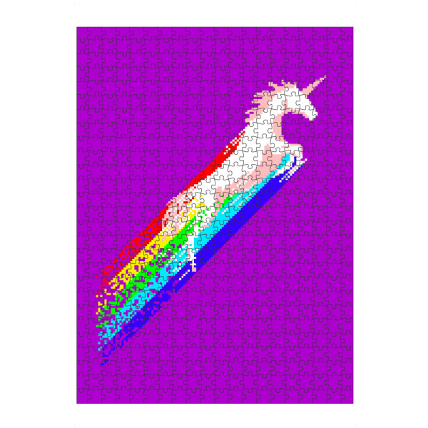 artboxONE Puzzle "Pixel Unicorn" artboxONE - Tiere,Fiktion - Unicorn,Einhorn,Neon,Pixel,Fiktion,Fabel,Märchen,Fairytale,Fairy tale,Pop art