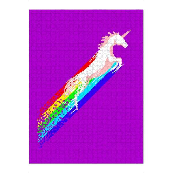 Puzzle Ravensburger "Pixel Unicorn" artboxONE - Tiere,Fiktion - Unicorn,Einhorn,Neon,Pixel,Fiktion,Fabel,Märchen,Fairytale,Fairy tale,Pop art