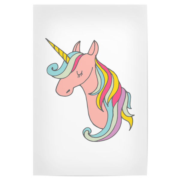 Poster "Rosa Unicorn" artboxONE - Tiere,Fiktion