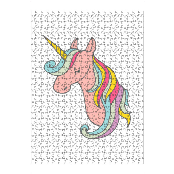 Puzzle Ravensburger "Rosa Unicorn" artboxONE - Tiere,Fiktion
