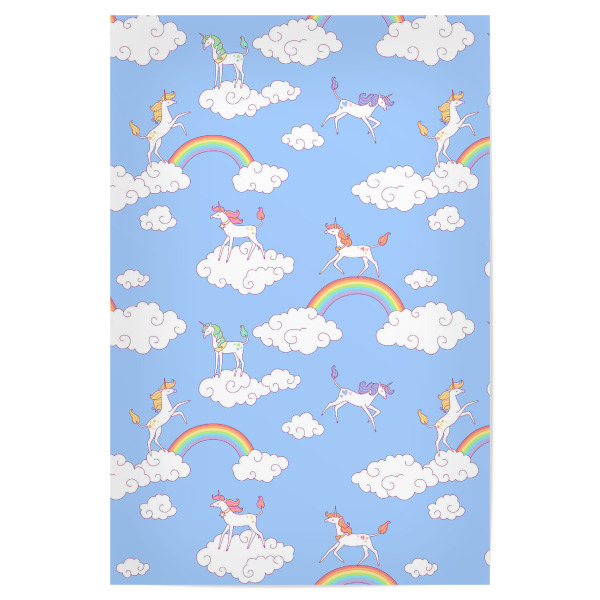 Poster "Unicorn Clouds" artboxONE - Tiere,Fiktion - Einhorn,Regenbogen,Wolken,Himmel,Muster,Muster,Märchen,Zauber,Bunt