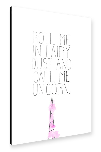 Alu-Dibond "Unicorn Fairy Dust" 30x20 cm artboxONE