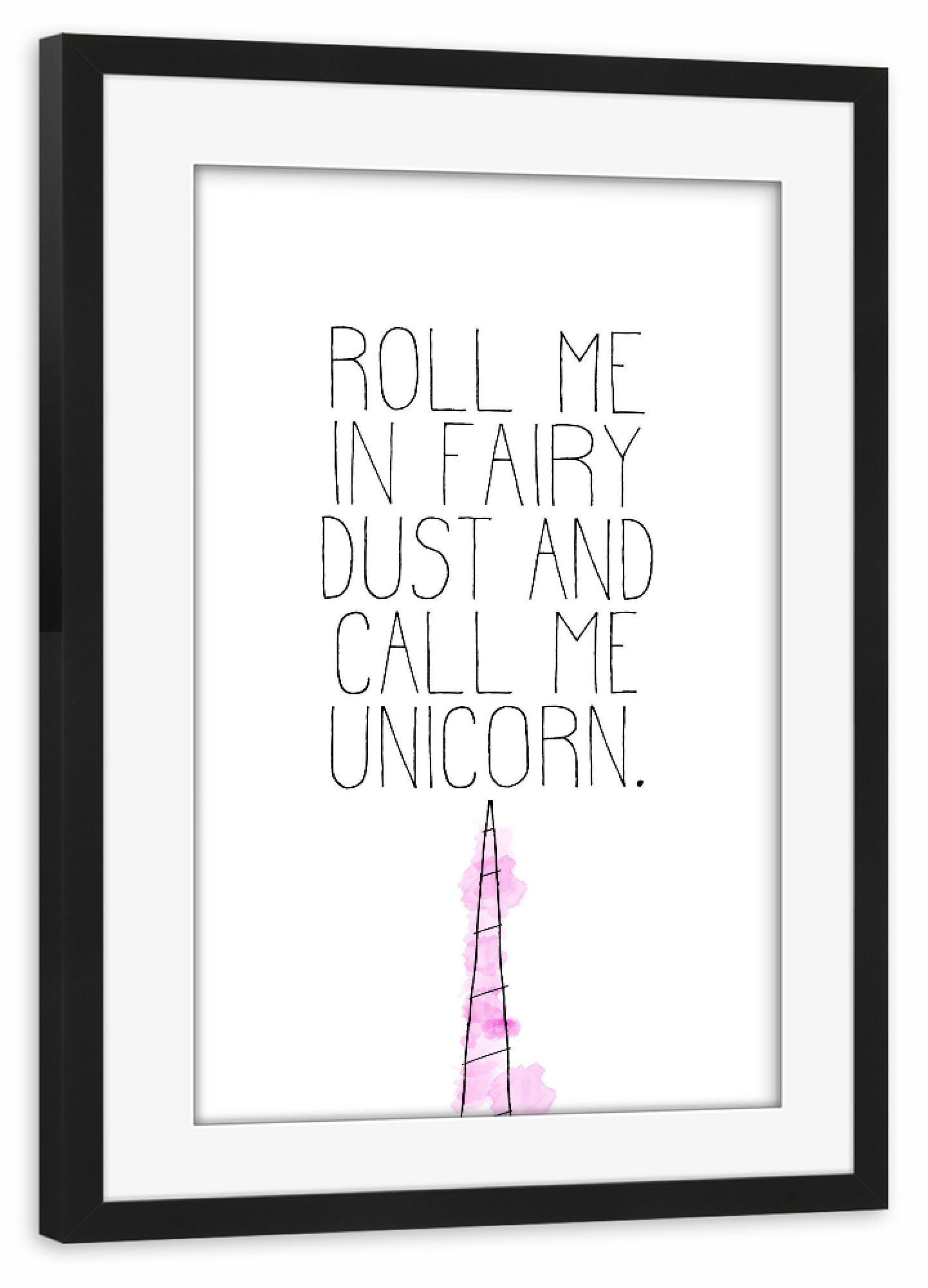 Poster mit Rahmen schwarz "Unicorn Fairy Dust" artboxONE - Tiere,Fiktion