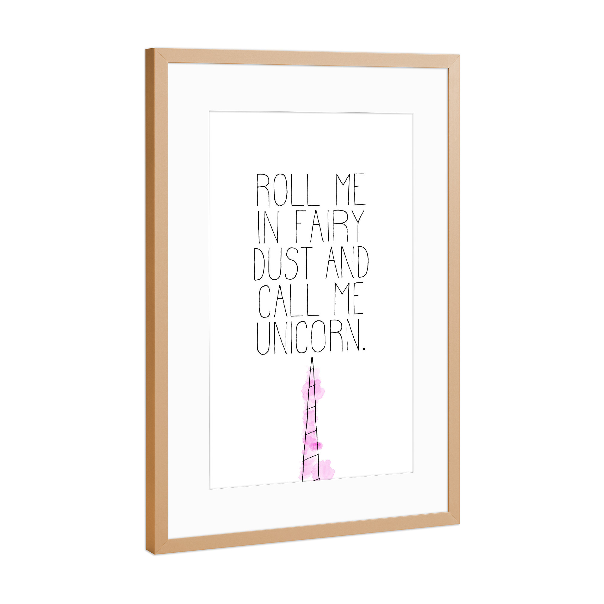 Poster mit Rahmen Kupfer "Unicorn Fairy Dust" artboxONE - Tiere,Fiktion