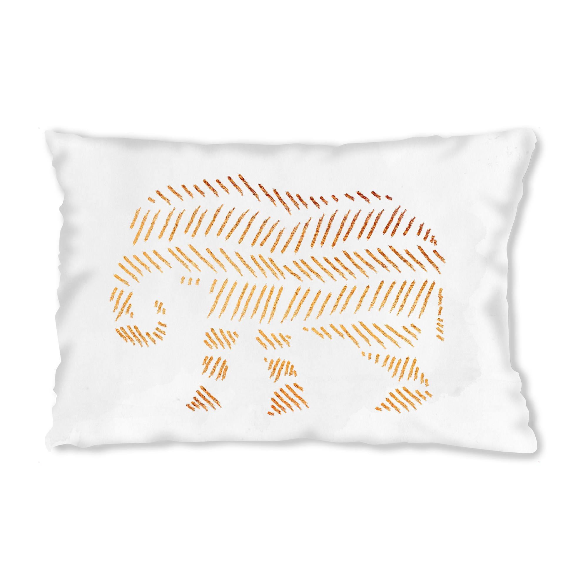 Design-Kissen "Elephant" artboxONE - Tiere,Abstrakt - Elefant,Tiere,Elefant,Tiere,Gold,Golden,Schimmer,Muster,Azteke,Goldglanz,Glanz