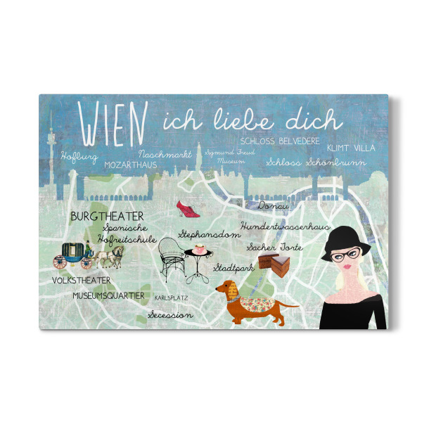 Galerie-Print "Wien ich liebe dich" 30x20 cm artboxONE