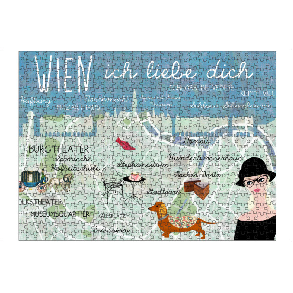 Puzzle Ravensburger "Wien ich liebe dich" artboxONE - Städte / Wien