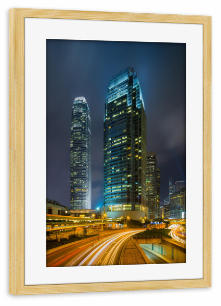 Poster mit Rahmen kiefer "Hong Kong 25" artboxONE - Architektur,Reise / Asien