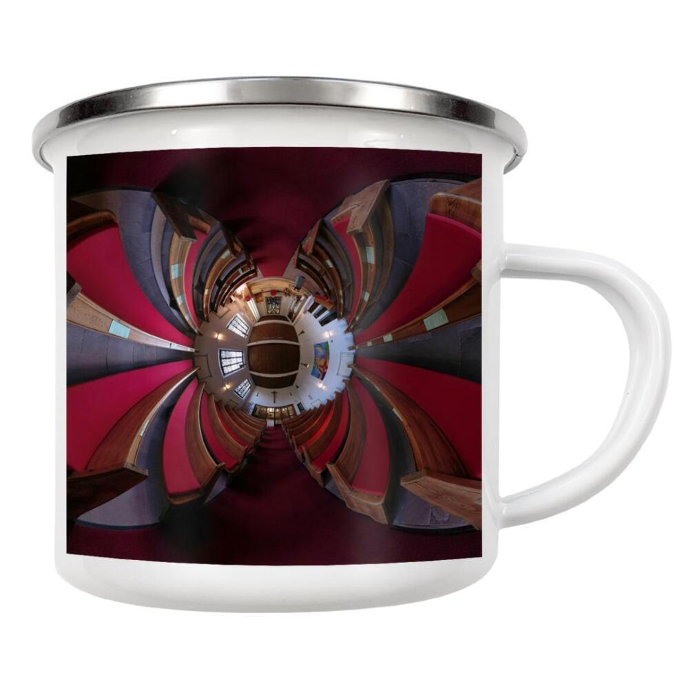 Emaille Tasse "Butterfly-Church in Hamburg" artboxONE - Städte,Städte / Hamburg,Reise,Architektur,Reise / Länder