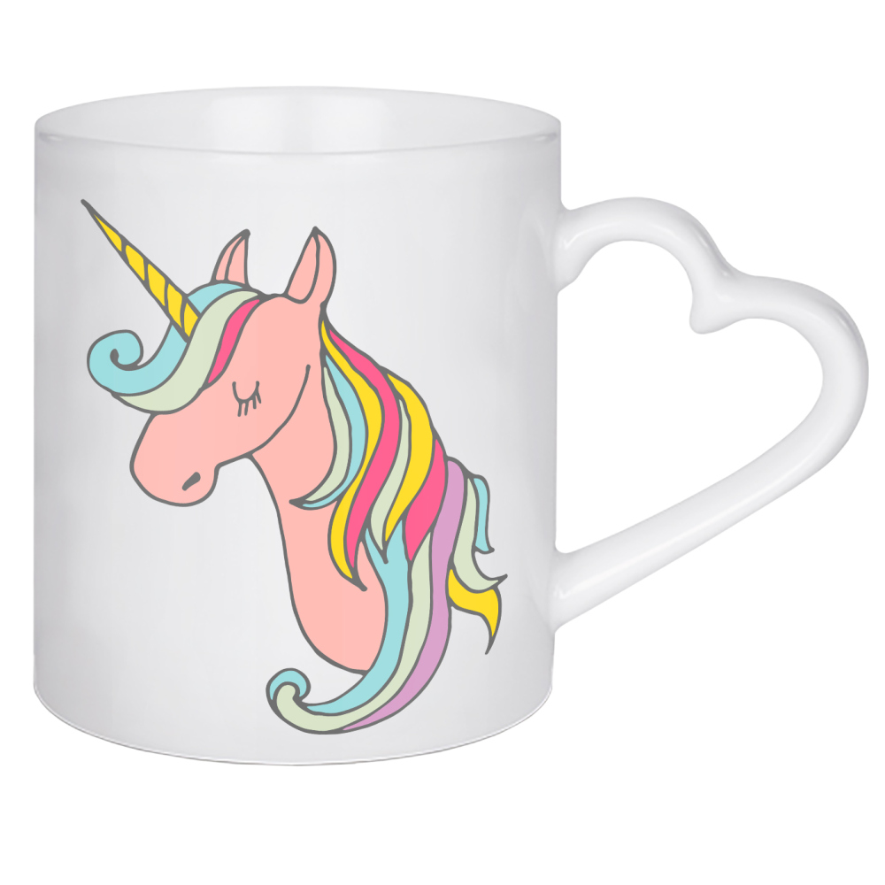 Herztasse "Rosa Unicorn" artboxONE - Tiere,Fiktion