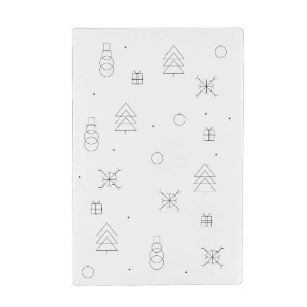 Holzbild "Minimal White Christmas" artboxONE - Schwarzweiß,Weihnachten