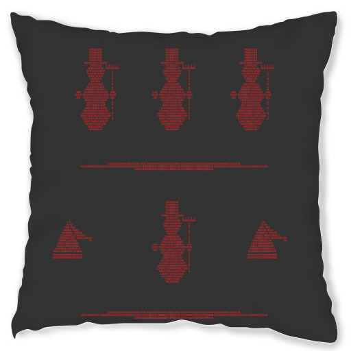 Binary Xmas Snowman red