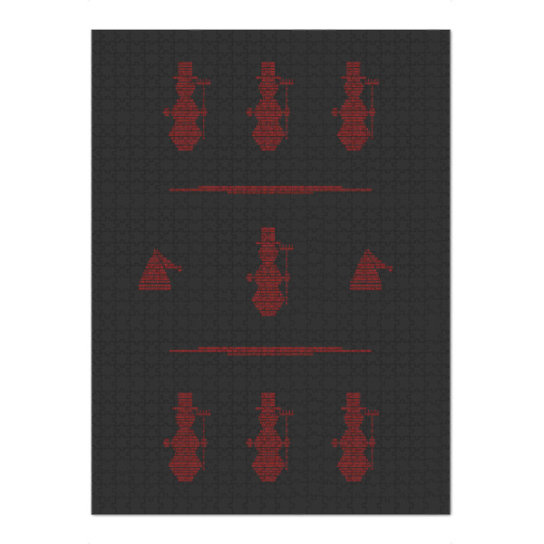 Puzzle Ravensburger "Binary Xmas Snowman red" artboxONE - Weihnachten