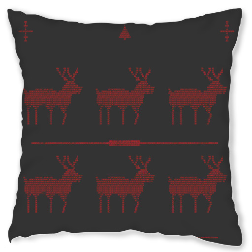 Binary Xmas Reindeer Red
