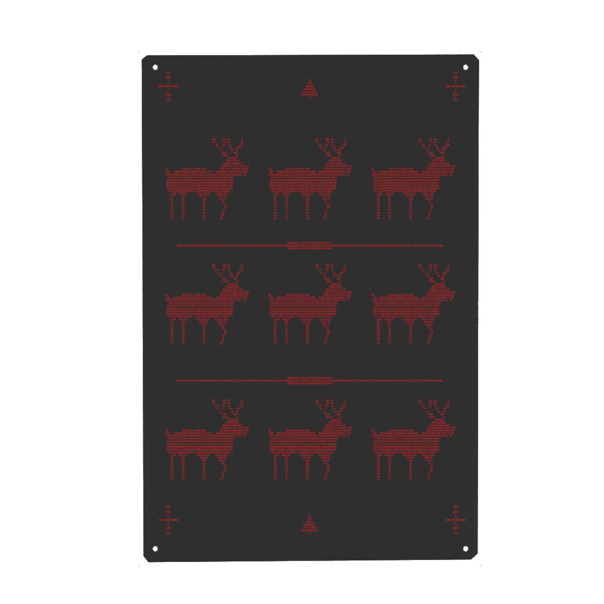 Holzbild "Binary Xmas Reindeer Red" artboxONE - Weihnachten