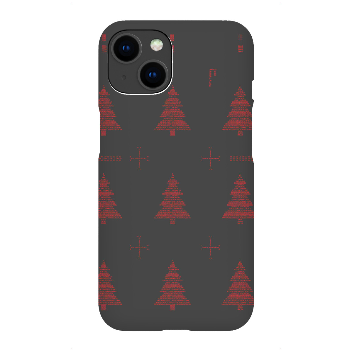 iPhone "Binary Xmas Trees Red" Premium-Case Handyhülle artboxONE