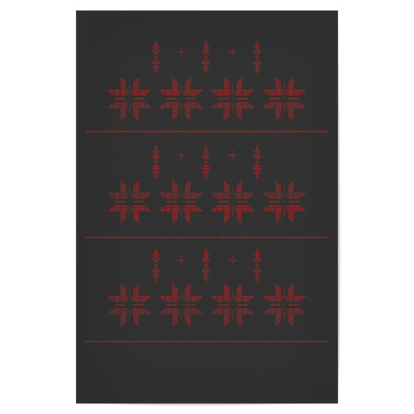 Poster 30x20 cm "Binary Xmas Stars Red" artboxONE - Weihnachten