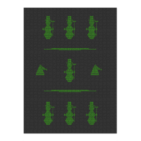 Puzzle Ravensburger "Binary Xmas Snowman" artboxONE - Weihnachten