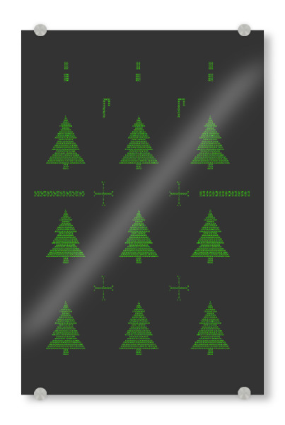 Acrylglasbild "Binary Xmas Trees" artboxONE - Weihnachten