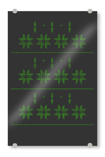 Acrylglasbild "Binary Xmas Stars" artboxONE - Abstrakt,Weihnachten