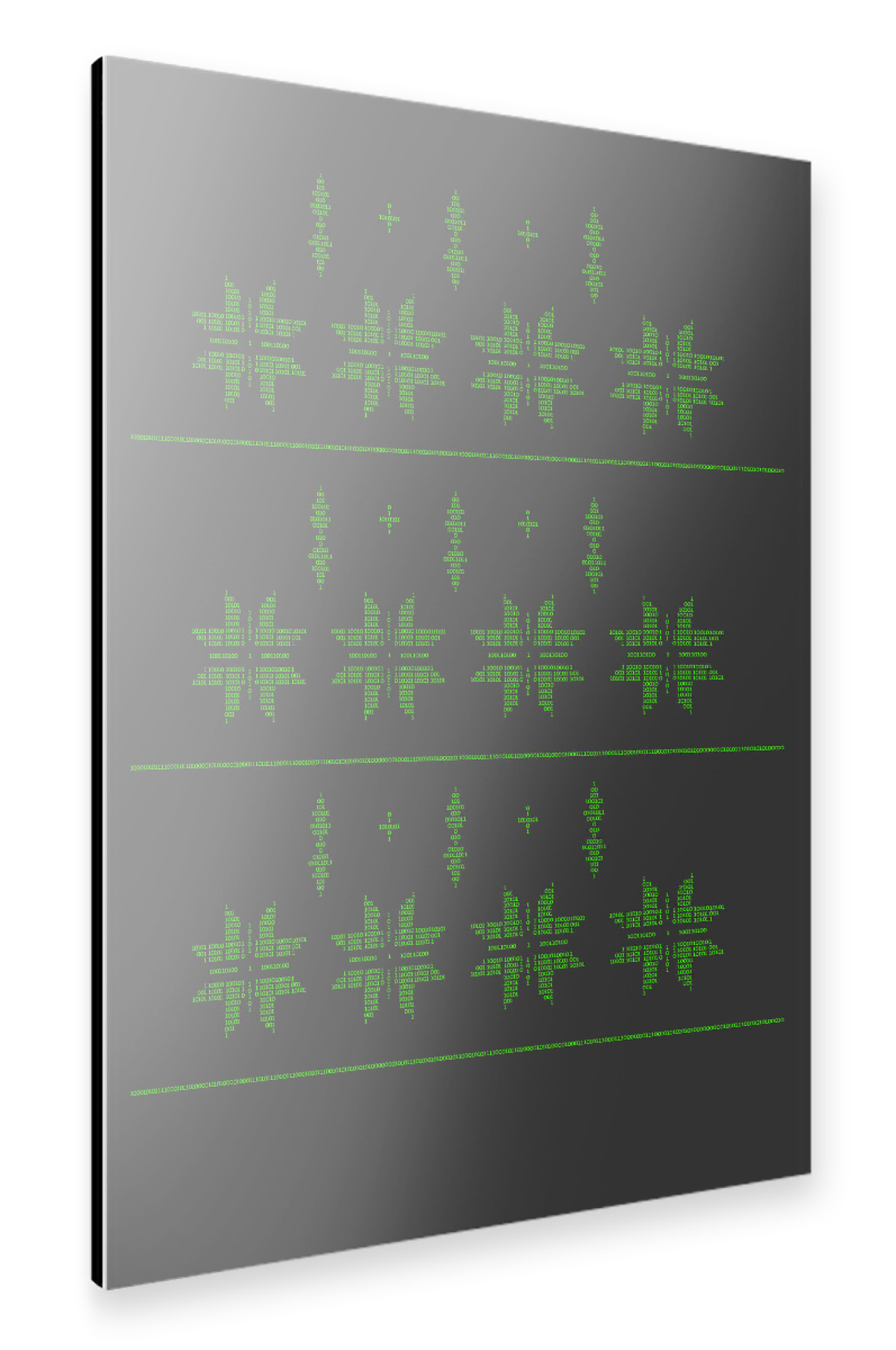 Alu-Dibond "Binary Xmas Stars" 30x20 cm artboxONE