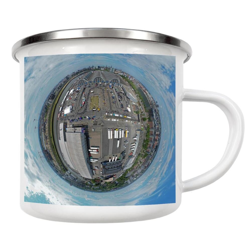 Emaille Tasse "Hamburg-Großmarkt - Ostseite" artboxONE - Städte,Städte / Hamburg,Reise,Architektur,Reise / Länder