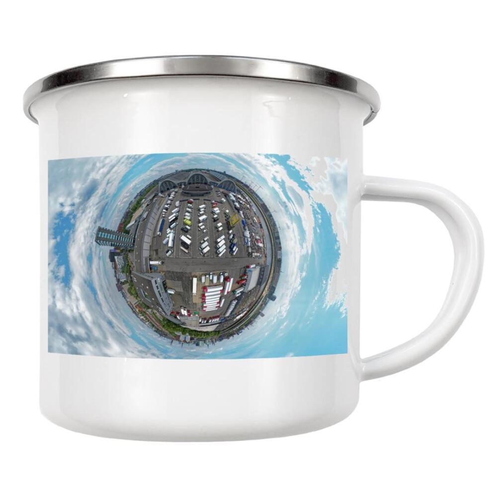 Emaille Tasse "Hamburg-Großmarkthalle" artboxONE - Städte,Städte / Hamburg,Reise,Architektur,Reise / Länder