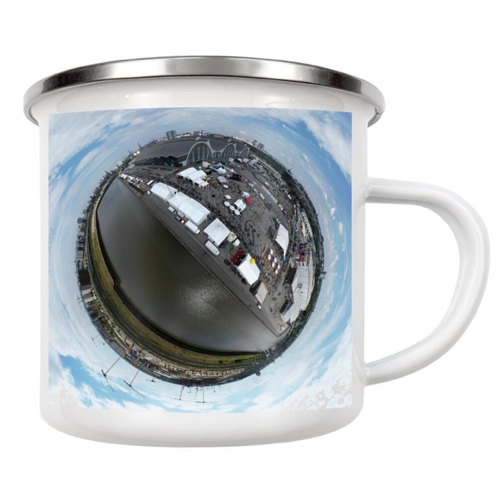 Emaille Tasse "Hamburg Oberhafen Planet" artboxONE - Städte,Städte / Hamburg,Reise,Architektur,Reise / Länder