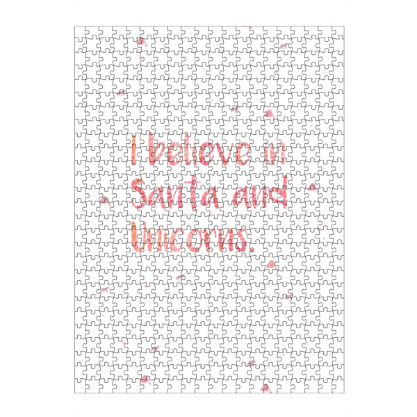 artboxONE Puzzle "I believe in Santa" artboxONE - Typografie,Weihnachten