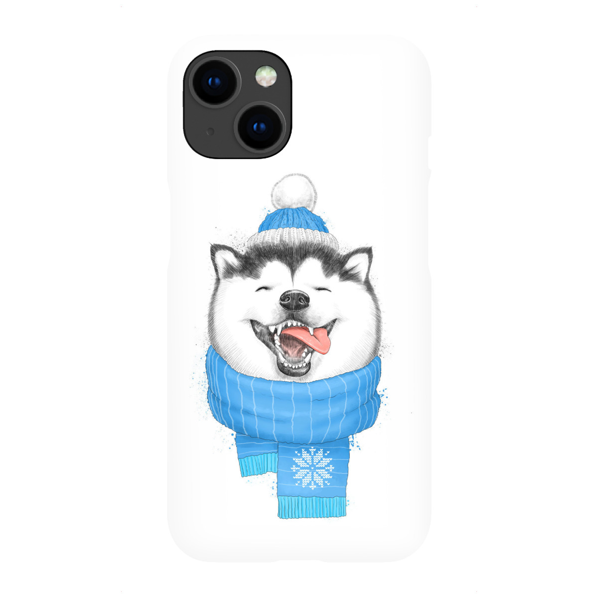 "Happy husky"für iPhone - Premium-Case Handyhülle artboxONE