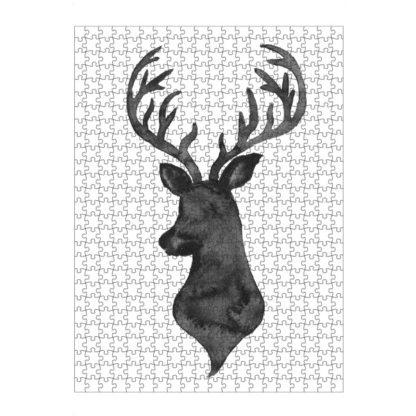 artboxONE Puzzle "Silhouette Deer" artboxONE - Schwarzweiß,Fashion