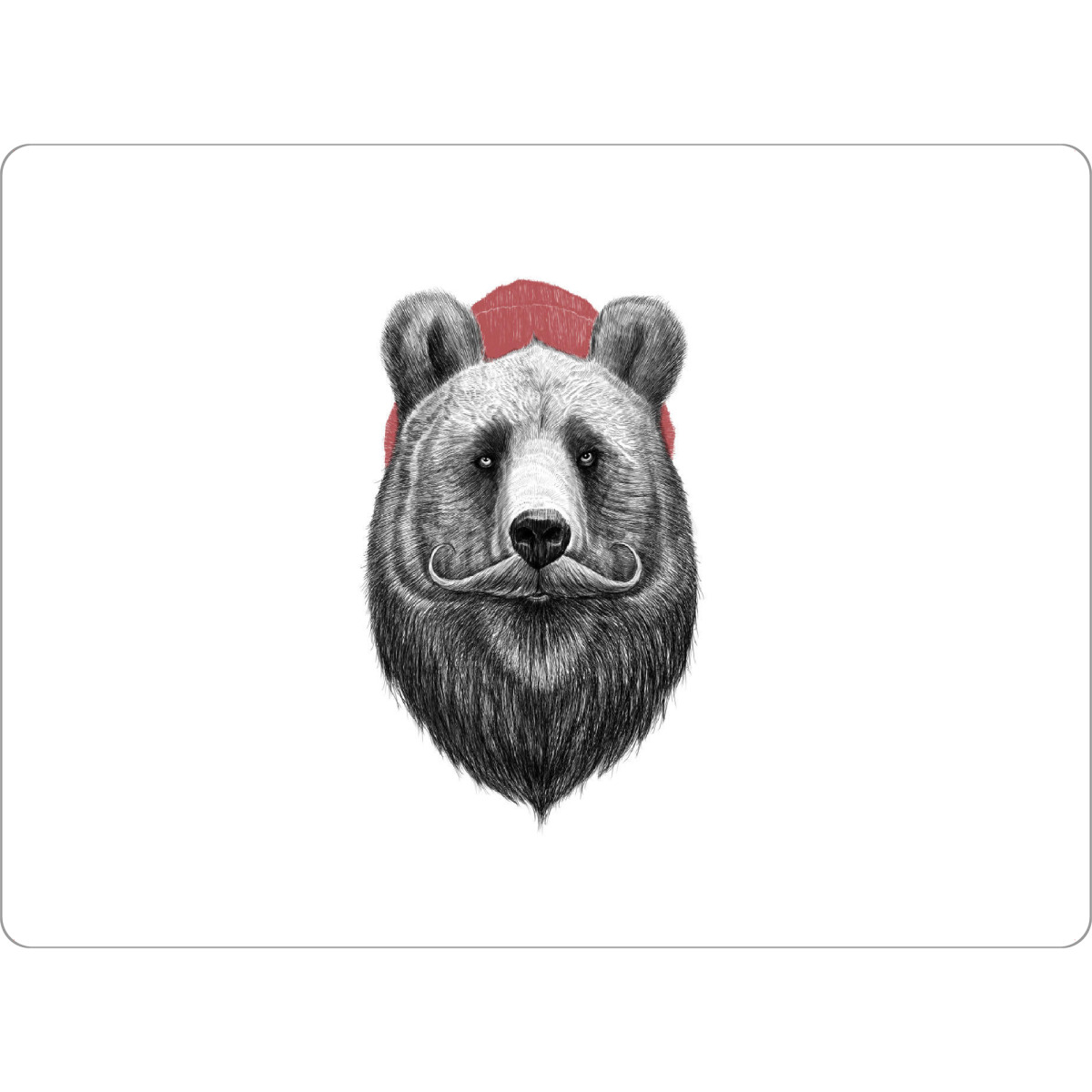 Tischset "Bearded bear" artboxONE - Tiere,Fashion,Festivals