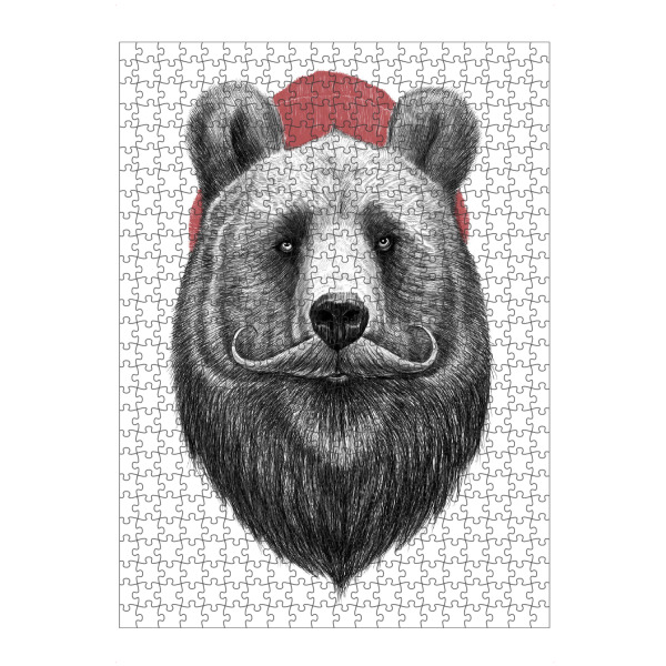 Puzzle Ravensburger "Bearded bear" artboxONE - Tiere,Fashion,Festivals