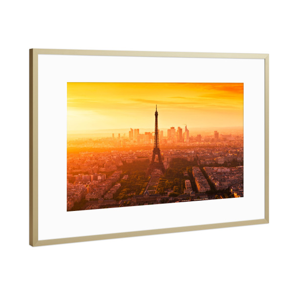 Poster mit Rahmen Gold "Paris 14" artboxONE - Reise,Architektur,Städte / Paris,Reise / Länder