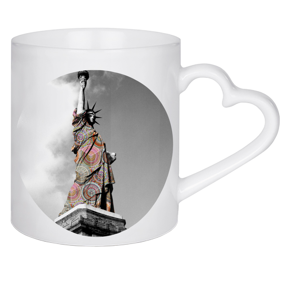 Herztasse "Flippiges Wahrzeichen - New York" artboxONE - Städte / New York,Abstrakt,Architektur