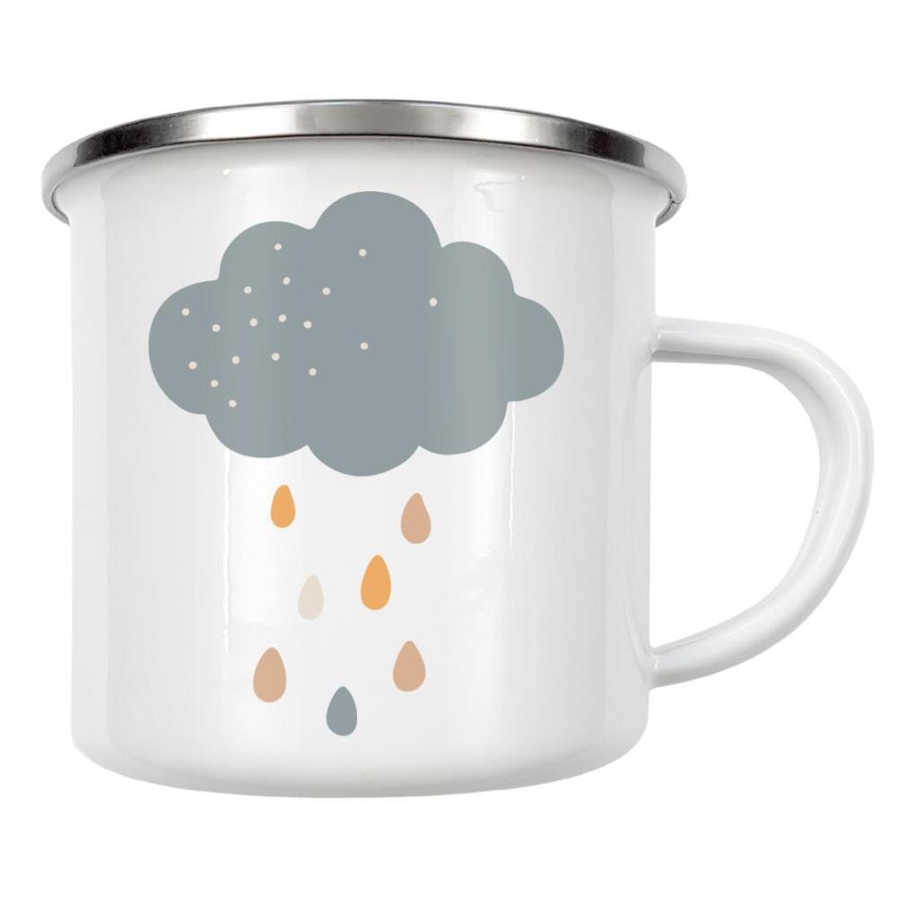 Emaille Tasse "Babywolke druckbar" artboxONE - Für Kinder - Boho,Wolke,Kunst,Wolkenkunst,Druckbar,Babywolke,Kind,Kind,Baby,Kinderzimmer