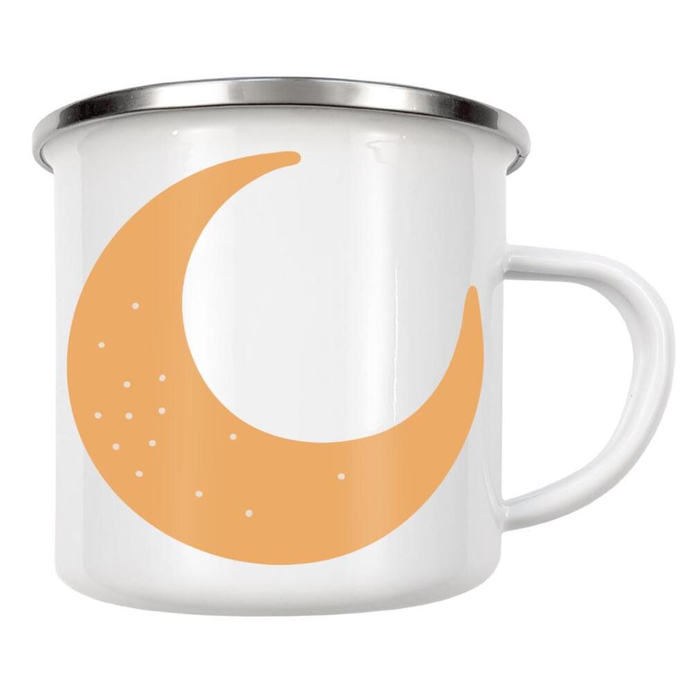 Emaille Tasse "Mondelement" artboxONE - Für Kinder - Mond,Abstrakt,Babymond,Druckbar,Kind,Baby,Kinder,Digital,Boho