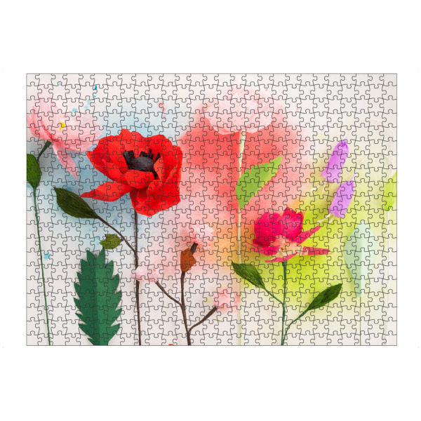 artboxONE Puzzle "Paper flowers and watercolors" artboxONE - Floral,Abstrakt