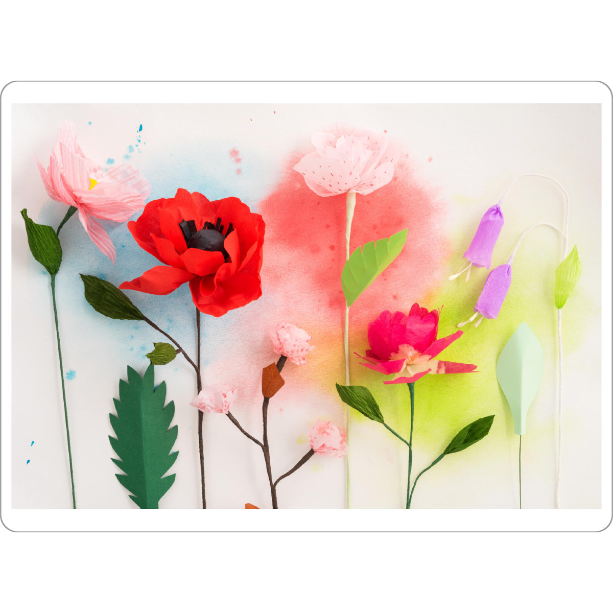 Tischset "Paper flowers and watercolors" artboxONE - Floral,Abstrakt