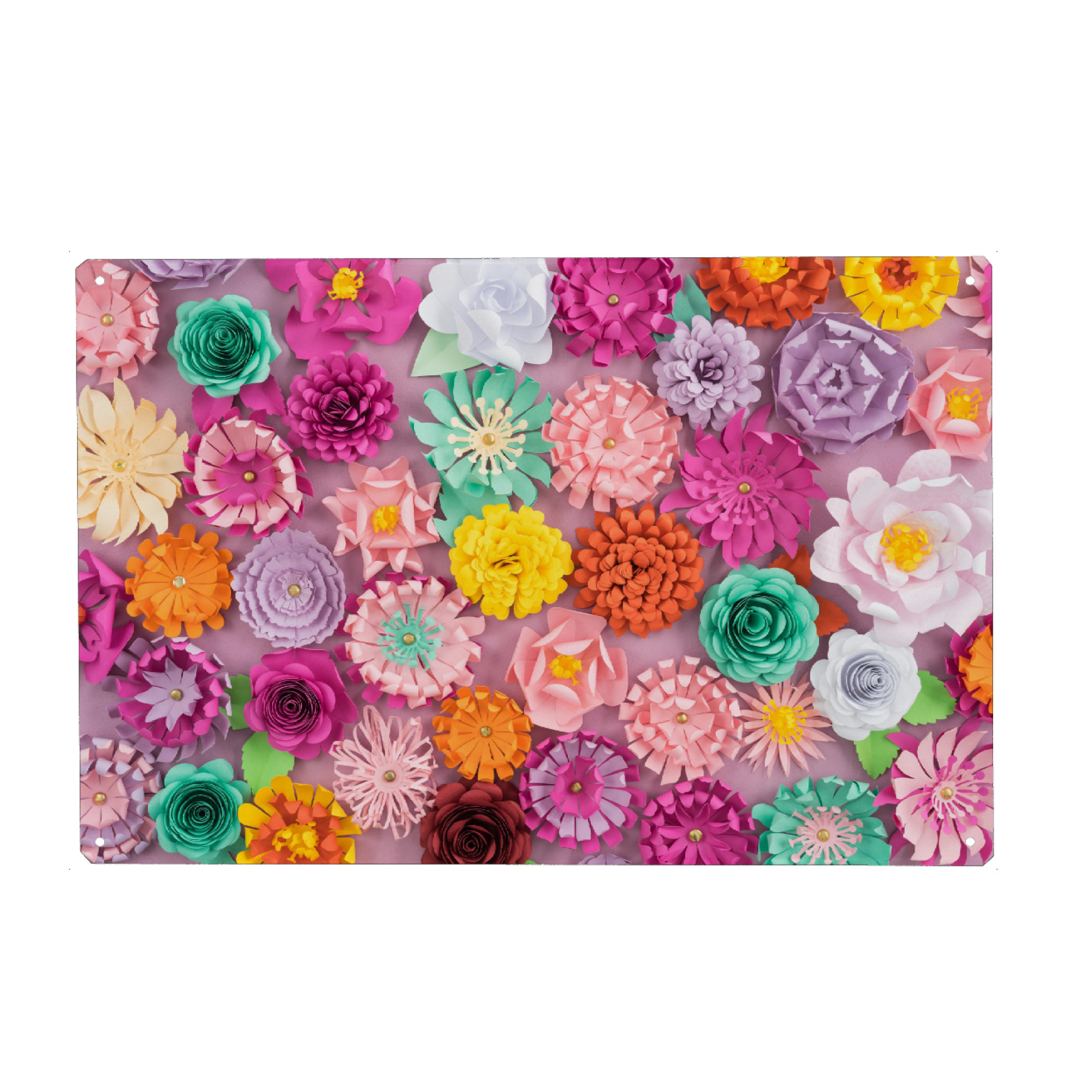Holzbild "Handmade paper flowers" artboxONE - Floral,Abstrakt