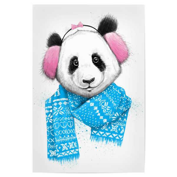 Poster 30x20 cm "Christmas panda girl" artboxONE - Tiere,Fashion,Weihnachten