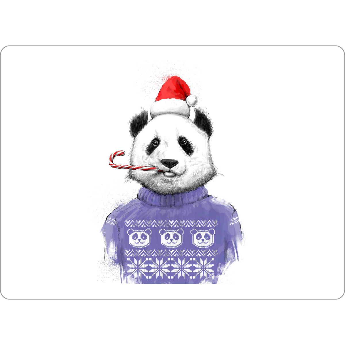 Tischset "Christmas panda" artboxONE - Tiere,Fashion,Weihnachten