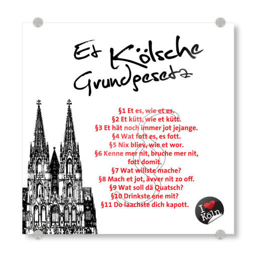 ET KÖLSCHE GRUNDGESETZ weiß